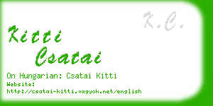 kitti csatai business card